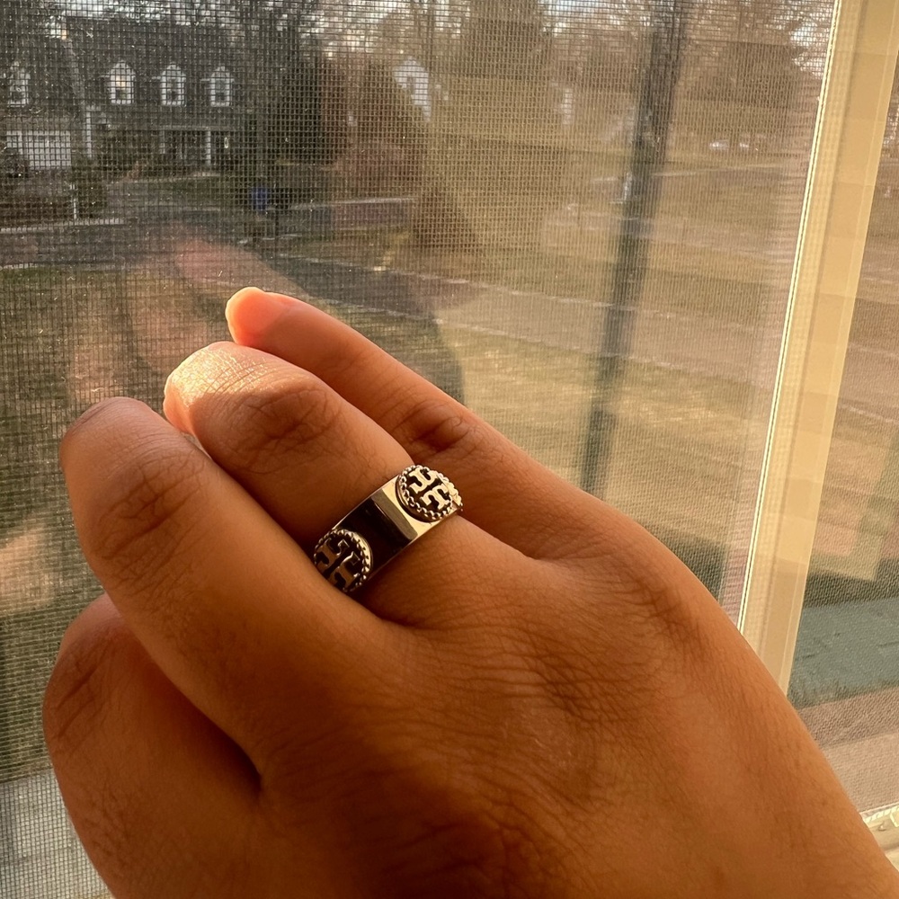 Tory Burch Silver Logo/Icon Ring - Picture 9 of 10